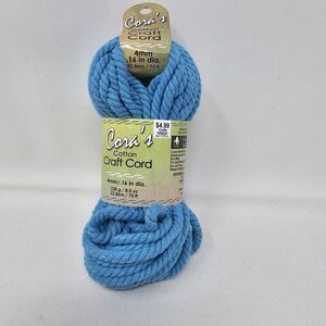 Pepperell Coras Cotton‎ Craft Cord 75 Ft 4mm Turquoise .16in Diameter Bulky
